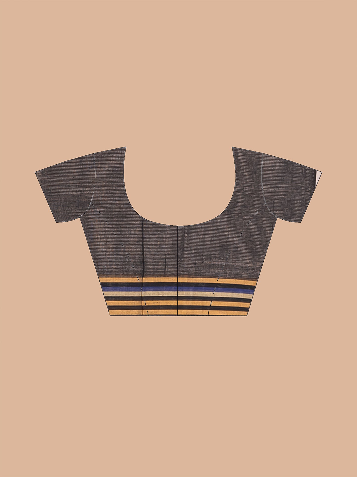 Black Handloom Cellular Cotton Saree