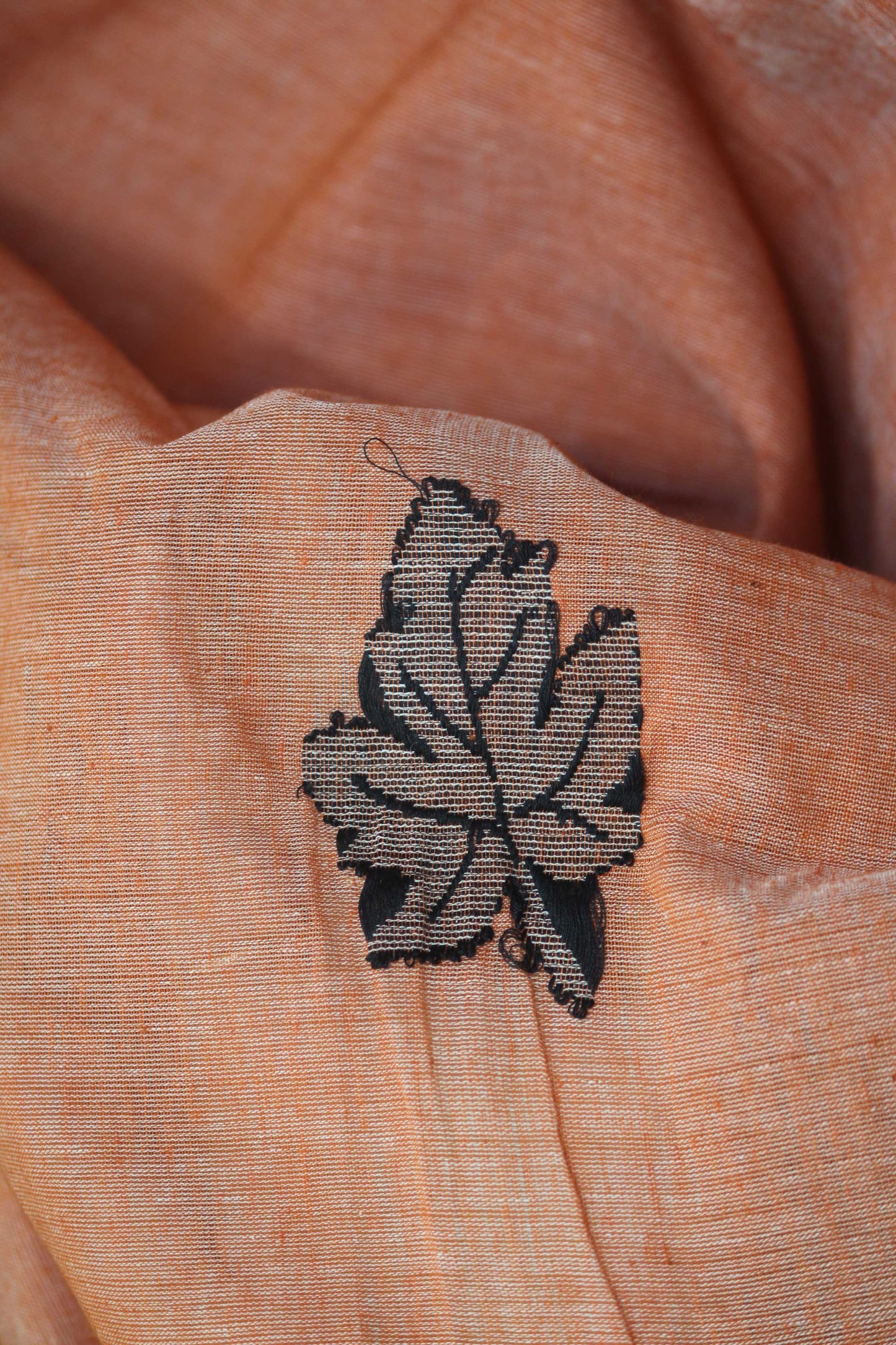 Peach Jamdani Handloom Premium Cotton Saree