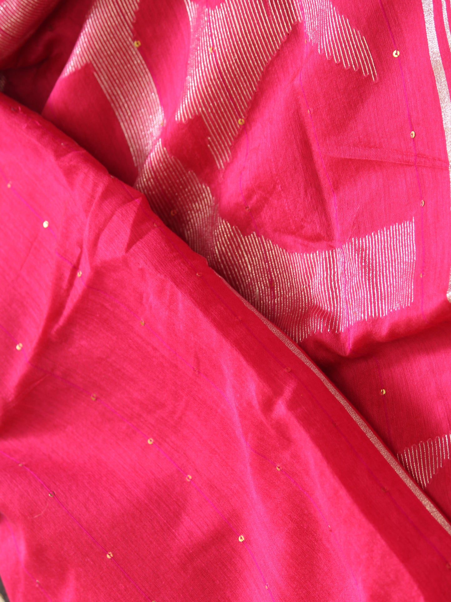 Queens Pink Sequin Jamdani Saree