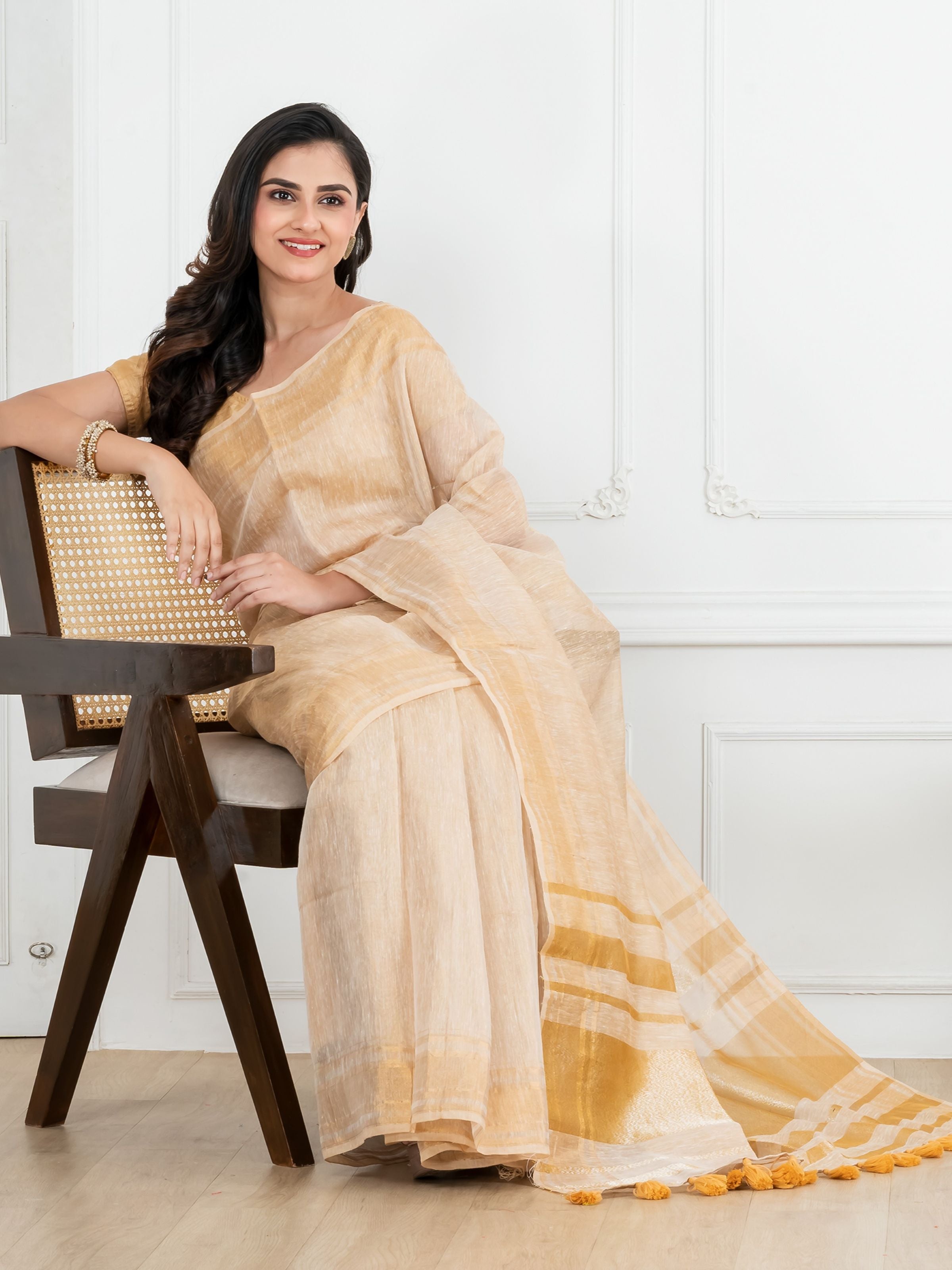 Golden Tissue Saree