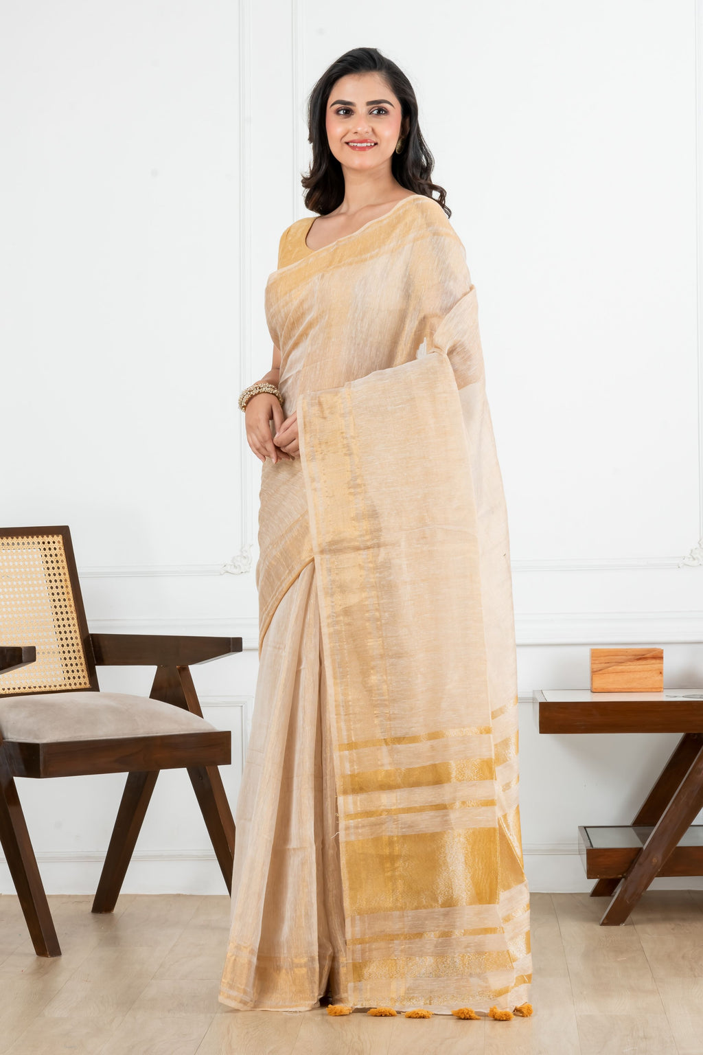 Golden Tissue Saree