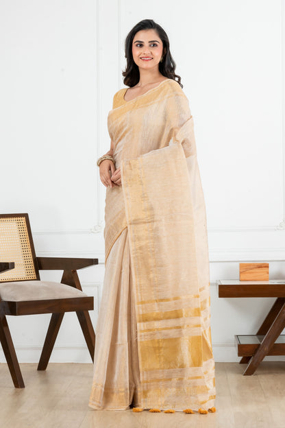 Golden Tissue Saree