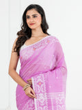 Pink Jamdani Cotton Saree