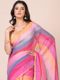 Rainbow Mul Cotton Saree (Light Colour)