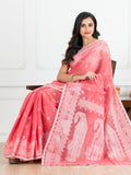 Red Jamdani Cotton Saree