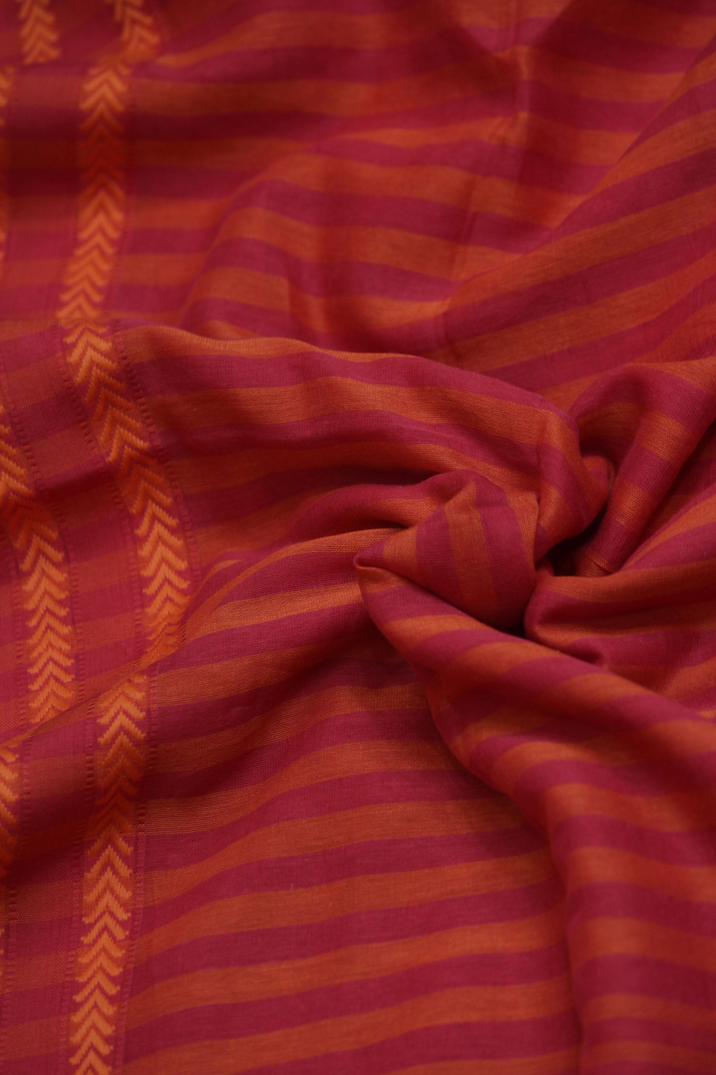 Red and Yellow Handloom Premium Cotton Saree