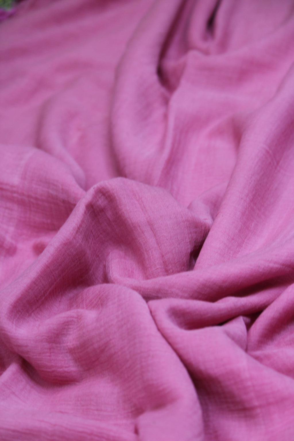 Sweet Pink Pure Handloom Mul Mul Saree
